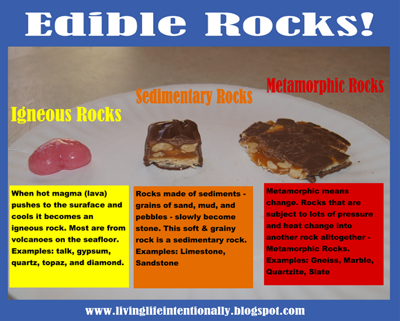 Edible Rocks for homeschool science Edible Rocks for homeschool science