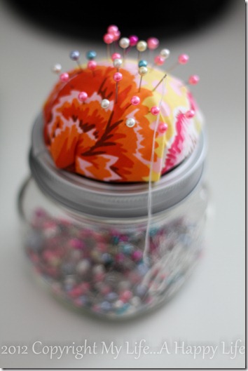 No Sew Pin Cushion - Mason Jar Pin Cushion - My Life...A Happy Life (7 of 7)