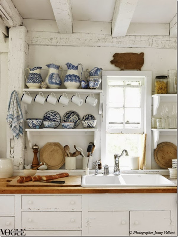 Blue and white Kitchen