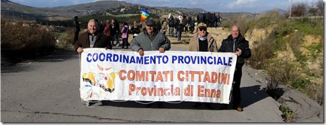 Il Comitato provinciale all Manifestazione sulla Sp 4