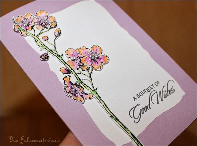 Grußkarte handgemacht Blüte 4