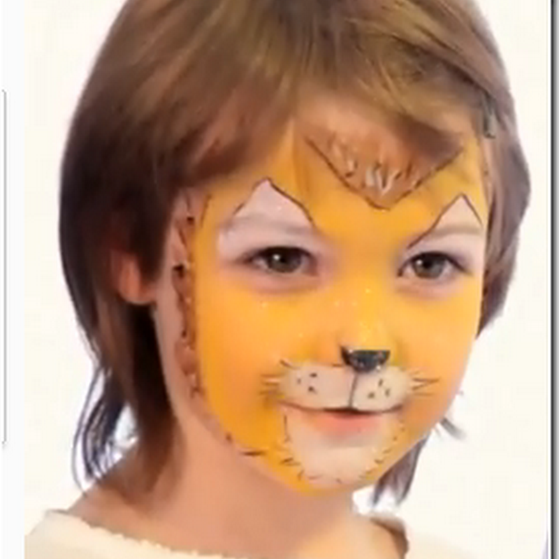 hacer un maquillaje de león para niña