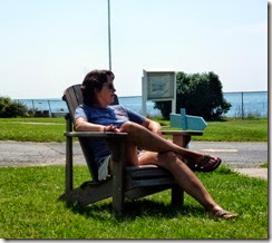T relaxing at Tibbetts Point