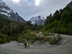 Descending from a pass in Parque Nacional Queulat, Chile
