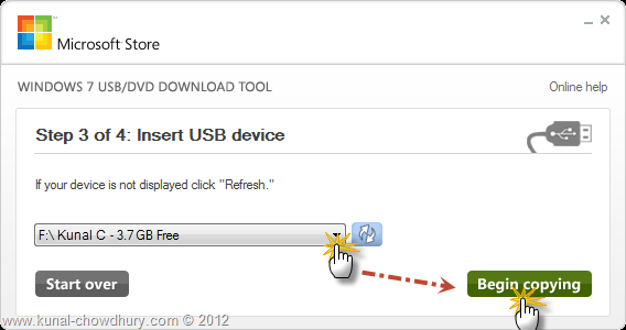 Create Bootable Windows 8 USB - Step 3 - Insert USB Device
