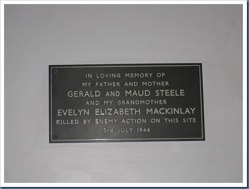 Plaque in the Hyde Park Chapel