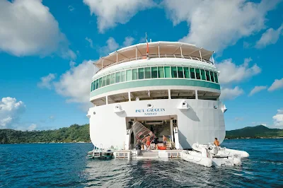 Paul Gauguin's retractable onboard watersports marina offers kayaking and windsurfing at no extra cost.