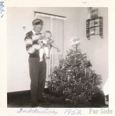 Christmas 1953 Dad and me
