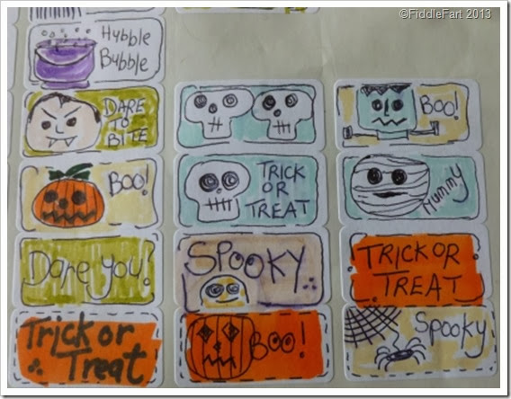 Doodled Halloween Stickers