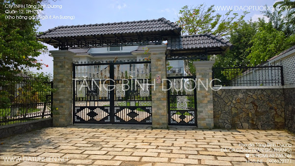 Đá ốp cổng biệt thự da op cong biet thu