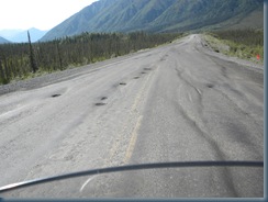ROAD HAZARD!  Frost damage is everywhere on Alaska's and Yukon's roads
