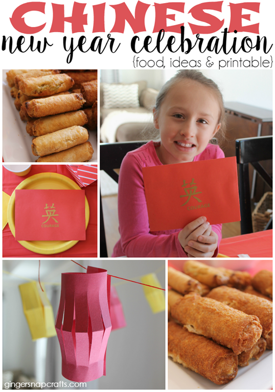 Chinese New Year Celebration {food, ideas & printable} at GingerSnapCrafts.com  #NewYearFortune #ad
