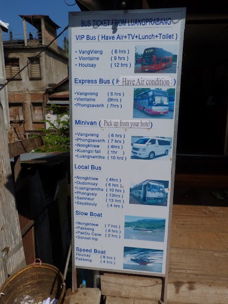 Orar autobuze Luang Prabang