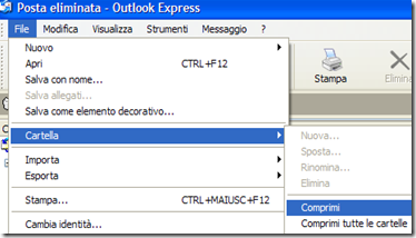 Outlook Express File-Cartella-Comprimi