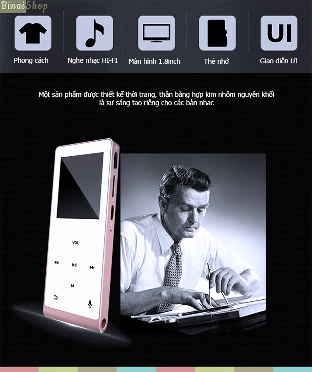 Máy nghe nhạc Bluetooth HI-FI Lossless Mahdi M290