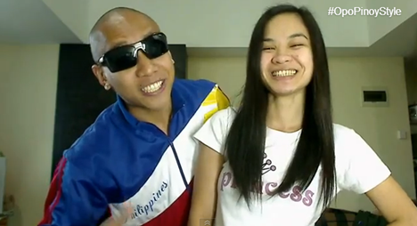 Mikey Bustos and Paula Salvosa in Opo Pinoy Style video