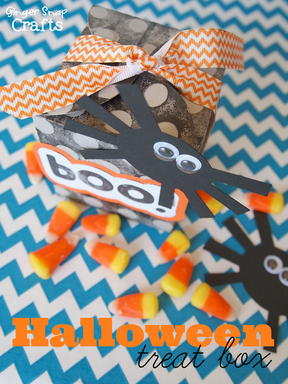 Halloween Treat Box with Silhouette Stamping Material #tutorial #spon