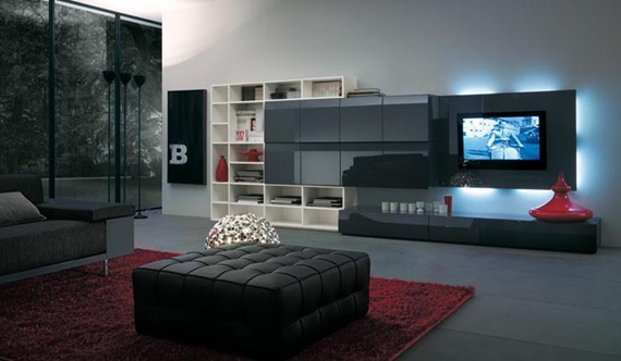Mueble de TV negro