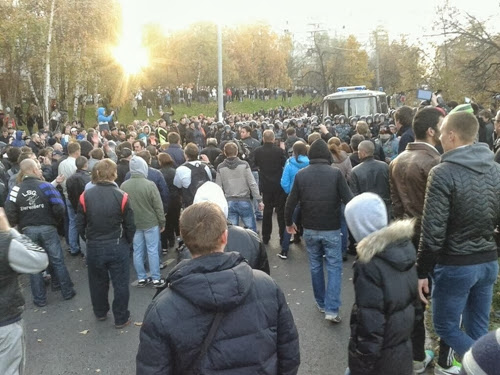 Фотографии беспорядков в Бирюлево