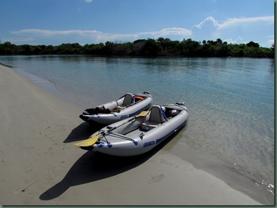 kayaks on the beach fort pierce inlet