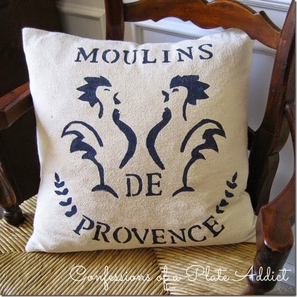 CONFESSIONS OF A PLATE ADDICT French Grain Sack Pillow