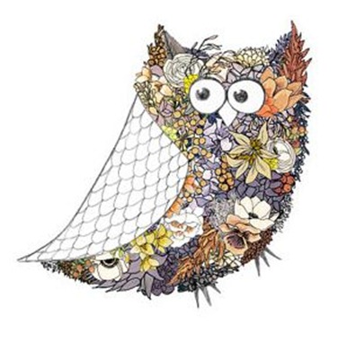 owl flowers 8x10