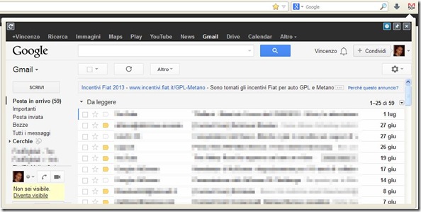 Gmail panel