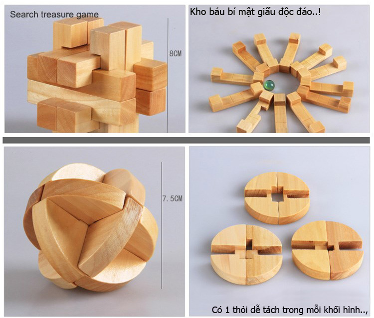 Trò chơi tháo gỗ 6 món Woodtoy BT11