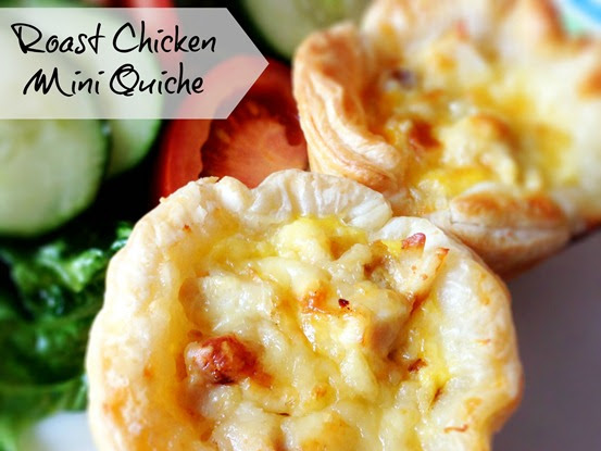 Roast Chicken Mini Quiche {Recipe}