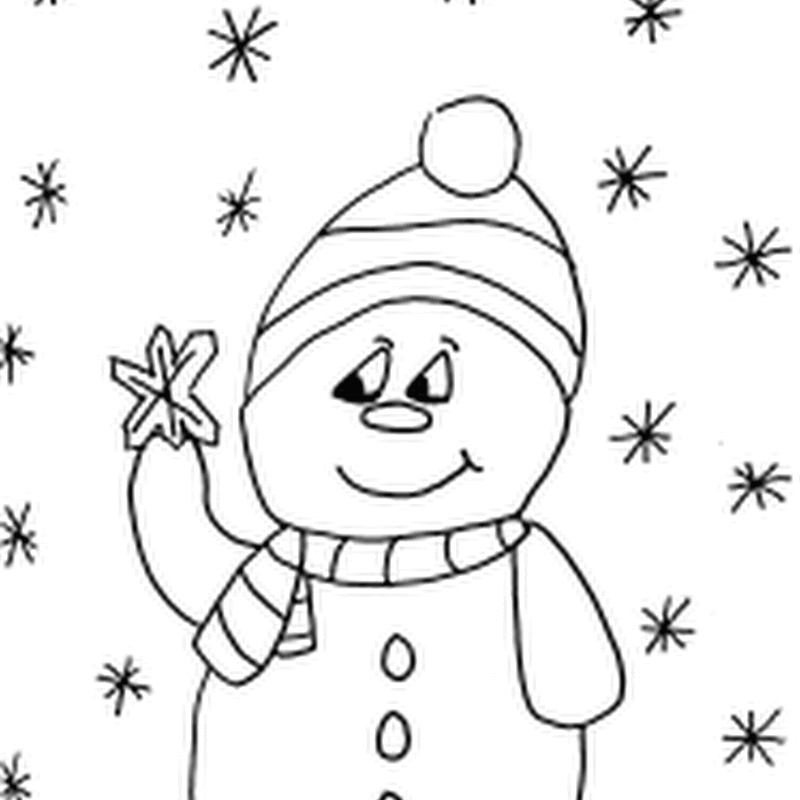 Dibujos de Navidad para pintar y colorear de muñecos de nieve