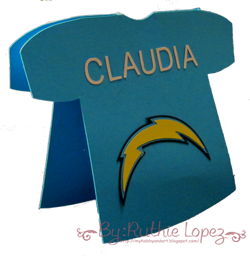 San Diego Chargers Card - Ruthie Lopez - Silhouette Cameo 2