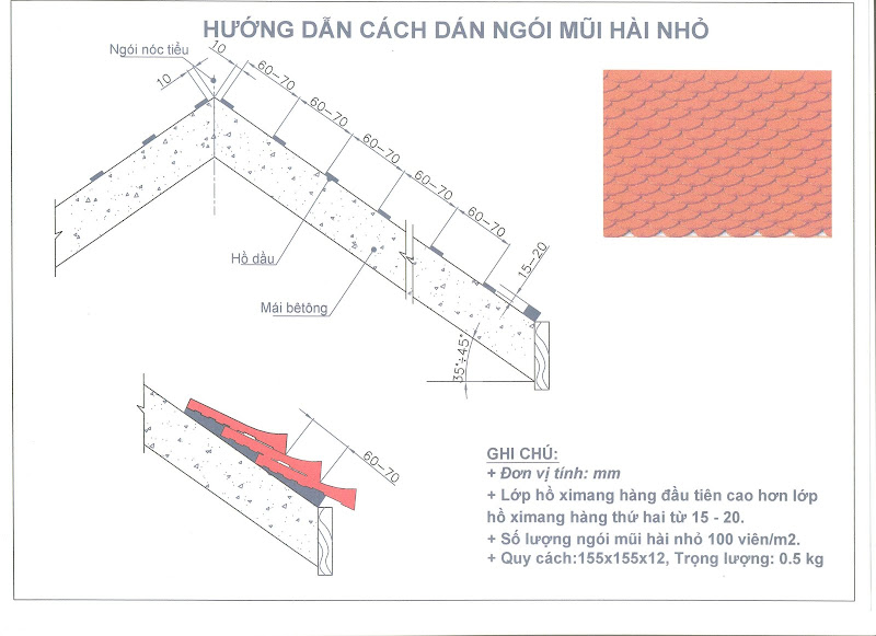 hướng dẫn lợp ngói hài nhỏ