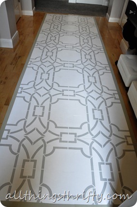 stenciled floor