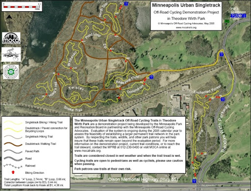 theodore wirth park bike trail map