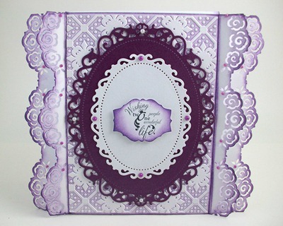 Purple Roses Wedding Card2