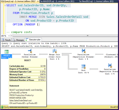 Sql Server And Bi Ba With A Smile Maxdop And Cost Threshold