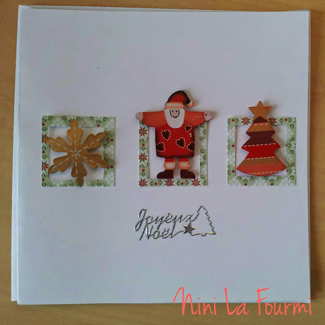 Nini La Fourmi: DIY Tuto Carte scrappée de noël