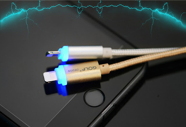 Cáp sạc Lightning LED cho iPhone (loại 1m) Cáp iPhone