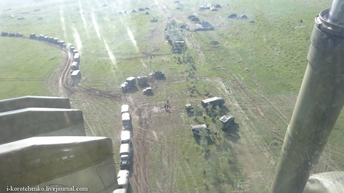 Фотографии военных учений на полигоне "Цугол"