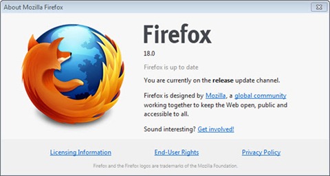 Nueva Firefox 18