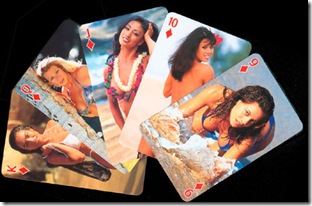 bikini model playing cards
