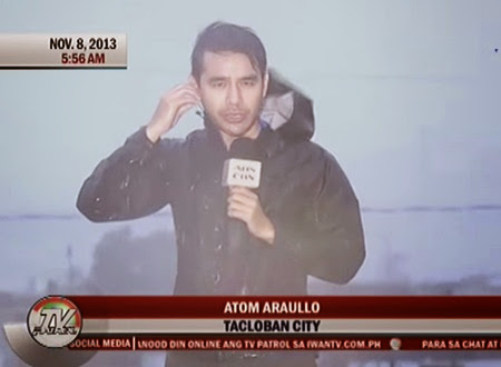 Atom Araullo during Yolanda coverage