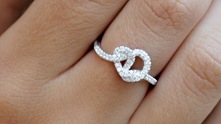 Heart Knot Diamond Ring