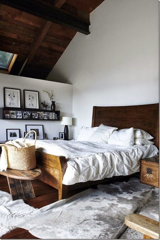Rustic touches in the bedroom