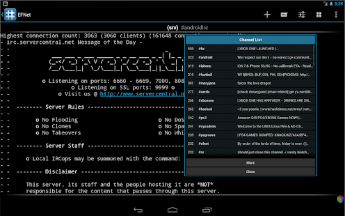 Android IRC - Internet Chat - screenshot thumbnail