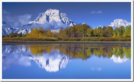 Mount Moran Reflected in the Snake River Grand Teton National Park Wyoming