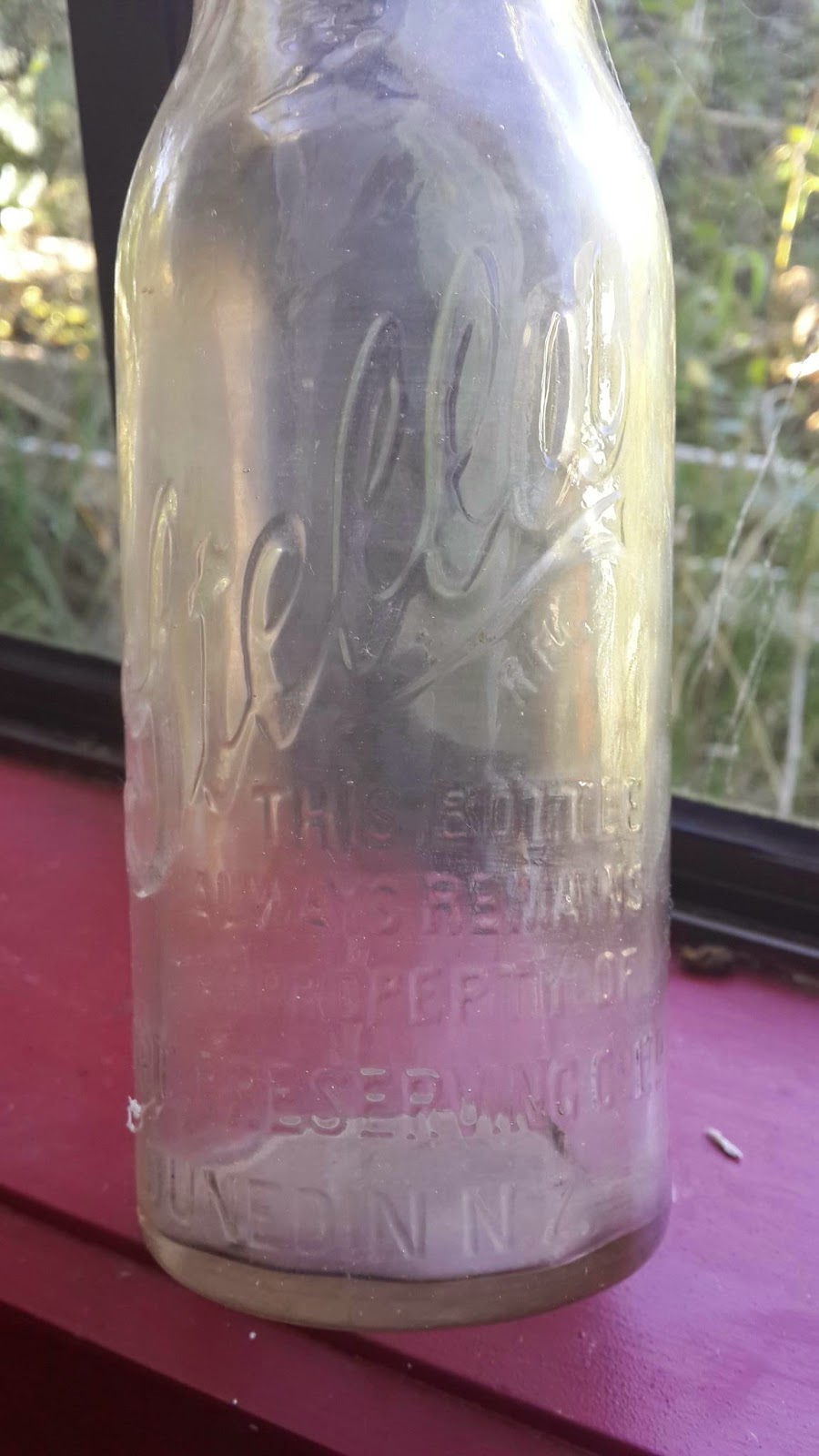 Have twins will travel Old Nz glass bottles