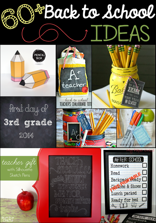 60  Back to School Ideas at GingerSnapCrafts.com #linkparty #features #backtoschool