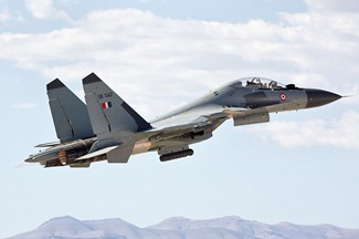 Indian Air Force [IAF] Sukhoi Su-30MKI fighter aircrafts at the Red Flag exercise in the United States of America