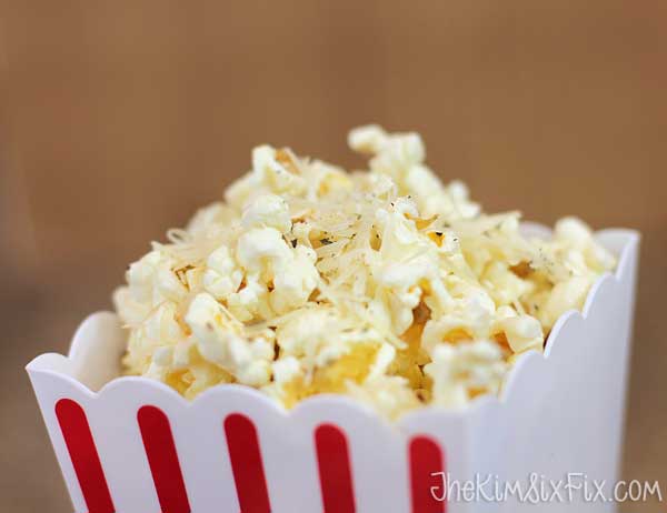 Rosemary Garlic Parmesean Popcorn
